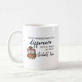 Caneca De Café Citação Personalizada de Apreciação ao Professor