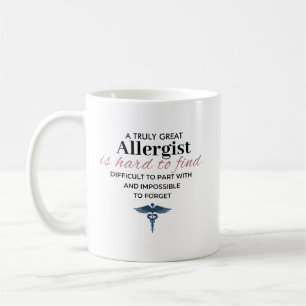 Caneca De Café Citação Personalizada de um Grande Alergista