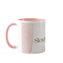 Caneca de Café Citação Poética Lentamente Em Desen