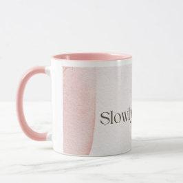 Caneca de Café Citação Poética Lentamente Em Desen