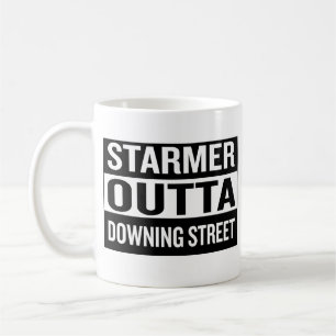 Caneca De Café Citação Política Starmer Fora de Downing Street