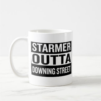 Caneca De Café Citação Política Starmer Fora de Downing Street