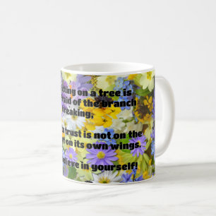 Caneca De Café Citação Positiva de Encorajamento Empath