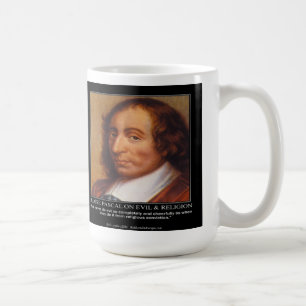 Caneca De Café Citação Religiosa do Mal de Blaise Pascal