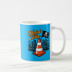 Caneca De Café Citação Retro Içar o Cone Engraçado Lavado Vintage
