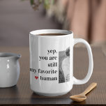 Caneca De Café Citação Romântica de Foto do Casal de Colagem Mode<br><div class="desc">Citação Romântica de Foto do Casal de Colagem Moderna</div>