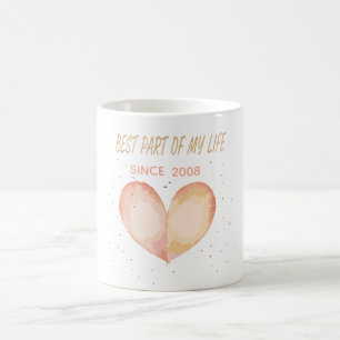 Caneca De Café Citação Romântica "Melhor Parte da Minha Vida"