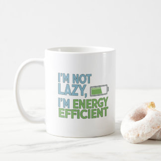 Caneca De Café Citação Sarcástica de Duração da Bateria Energia E