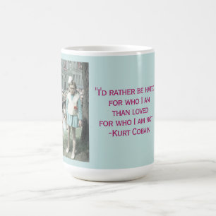 Caneca De Café Citação Sarcástica de Kurt Cobain Foto Infantil Vi