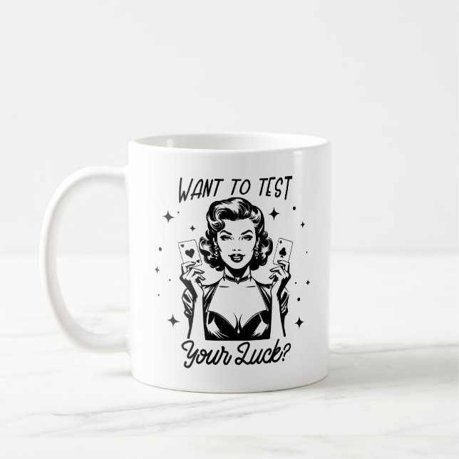 Caneca De Café Citação Sarcástica Engraçada da Glam Girl dos anos (Esquerda)