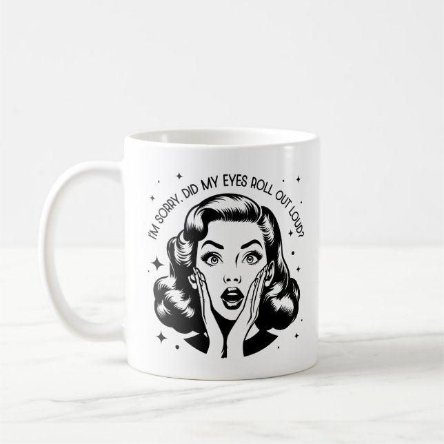 Caneca De Café Citação Sarcástica Engraçada da Glam Girl dos anos (Esquerda)