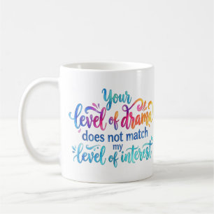 Caneca De Café Citação Sem Drama Engraçada e Sarcástica em Aquare