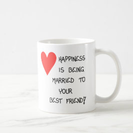 Caneca De Café Citação sobre amor, Casamento - Cama Cerâmica