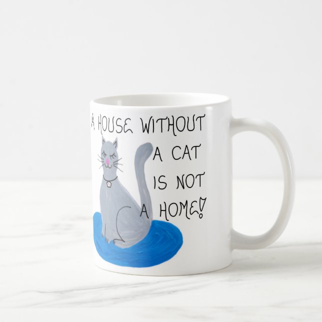 Caneca De Café Citação Sobre Gatos - Mug (Direita)