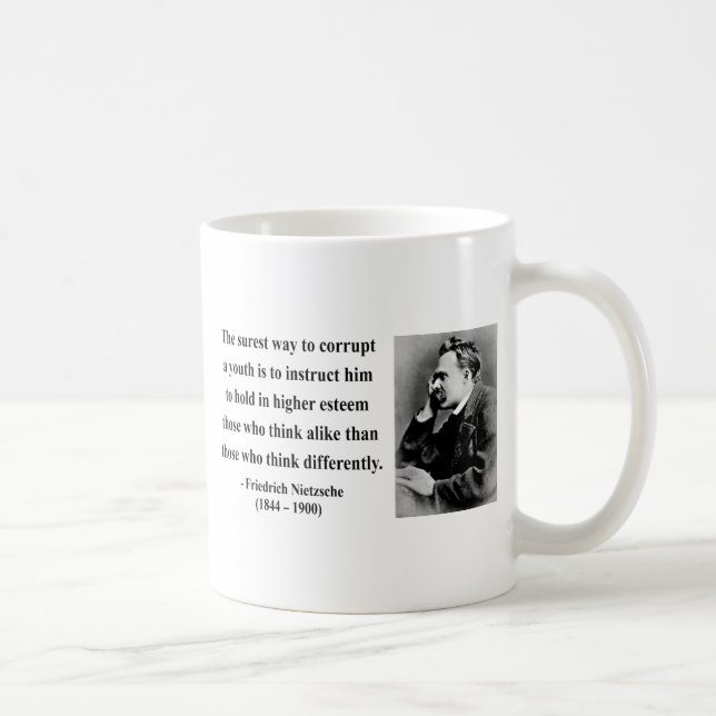 Caneca De Café Citações 2b de Nietzsche (Direita)