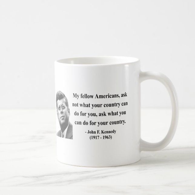 Caneca De Café Citações 3b de JFK (Direita)