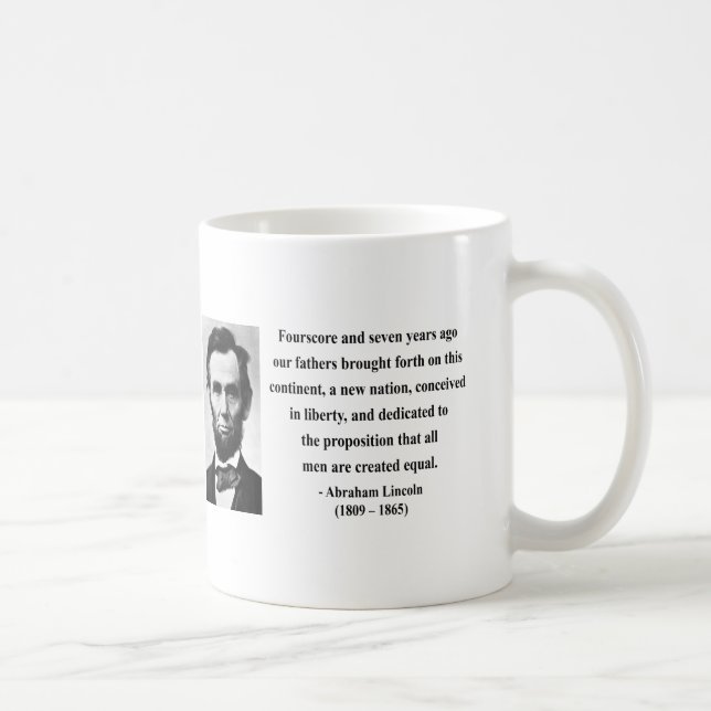 Caneca De Café Citações 5b de Abraham Lincoln (Direita)