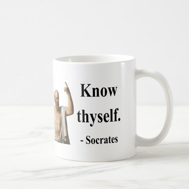 Caneca De Café Citações 5b de Socrates (Direita)