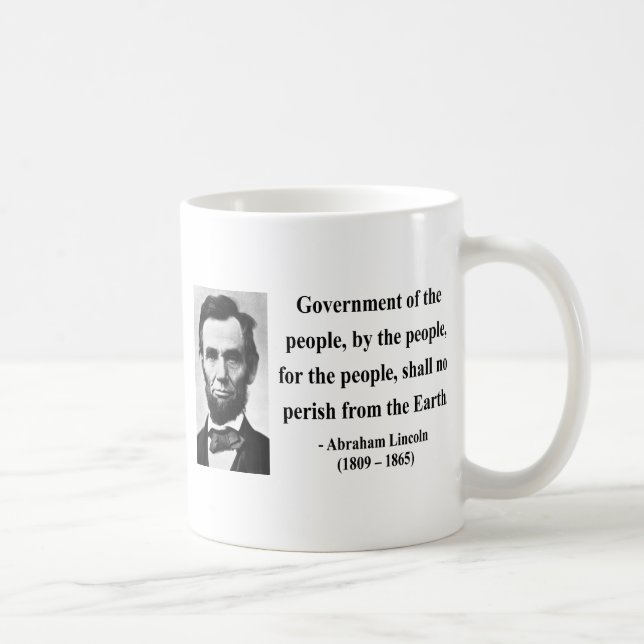 Caneca De Café Citações 7b de Abraham Lincoln (Direita)
