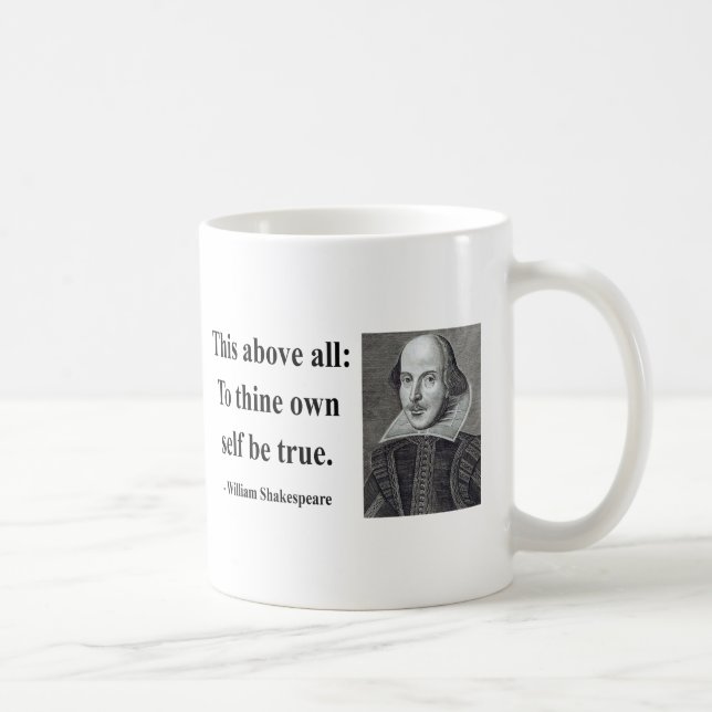 Caneca De Café Citações 8b de Shakespeare (Direita)
