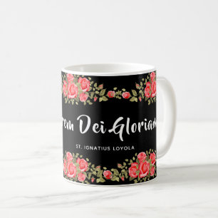 Caneca De Café Citações católicas florais religiosas de St