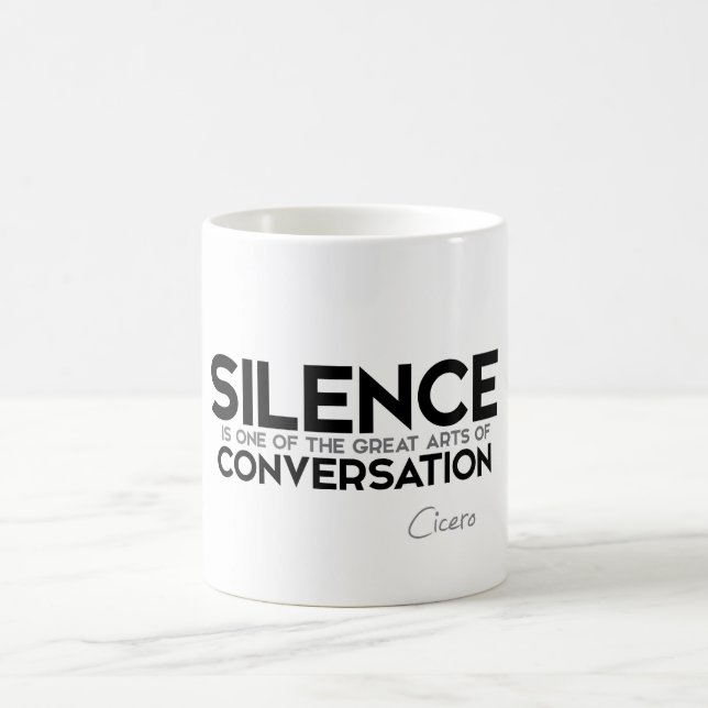 Caneca De Café CITAÇÕES: Cicero - conversação do silêncio (Centro)
