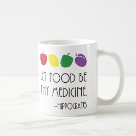 Caneca De Café Citações curas de Hippocrates da comida