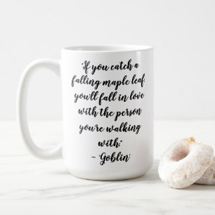 Caneca De Café Citações de Amor de Kdrama Goblin