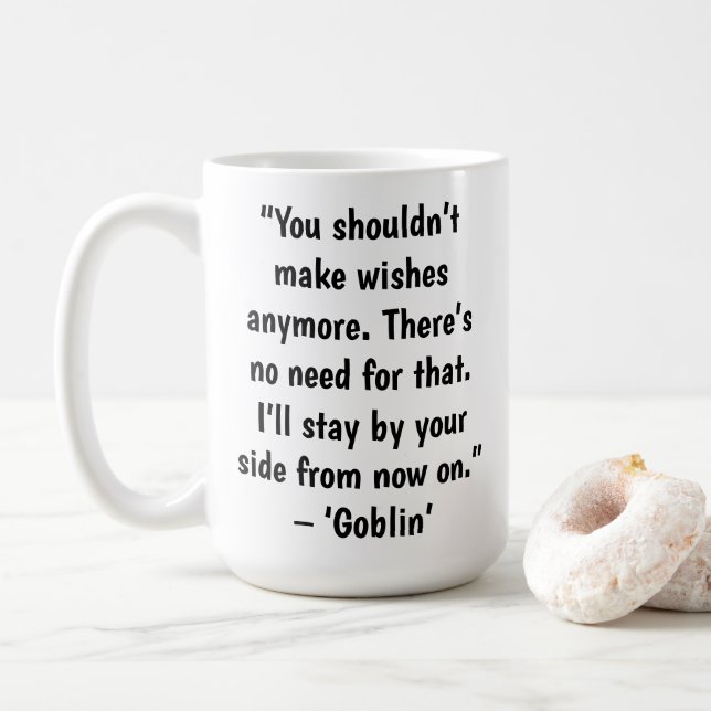 Caneca De Café Citações de Amor do Drama Coreano Goblin (Com Donut)