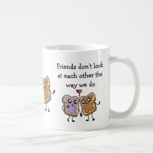 Caneca De Café Citações de amor para ele - Não somos apenas amigo