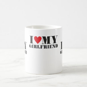 Caneca De Café Citações de Coração Dizendo Eu Amo Minha Namorada