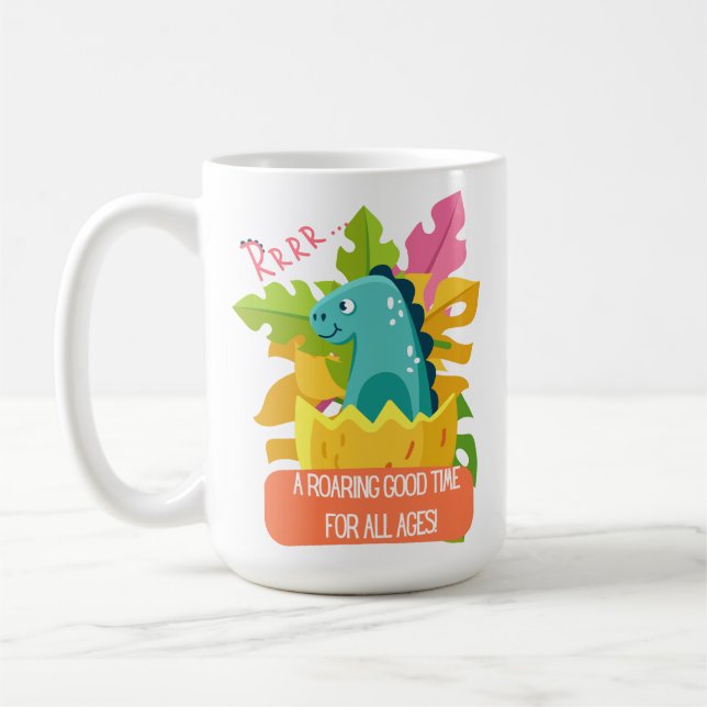 CANECA DE CAFÉ CITAÇÕES DE DESIGN DE DINOSSAUROS (Esquerda)