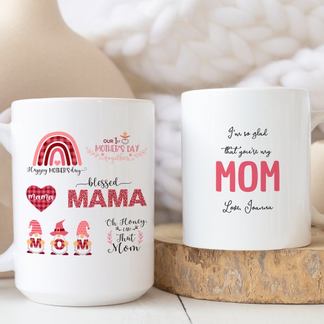 Caneca De Café Citações de Dia de as mães de Mama Bendito Rosa (Criador carregado)