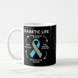 Caneca De Café Citações de Diabetes Masculino Lutador de Diabetes
