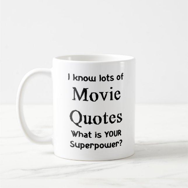Caneca De Café citações de filmes (Esquerda)