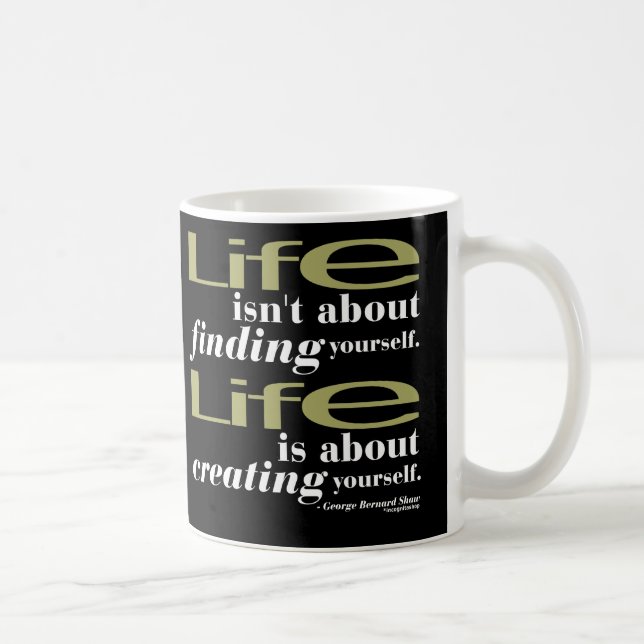 Caneca De Café Citações de George Bernard Shaw (Direita)