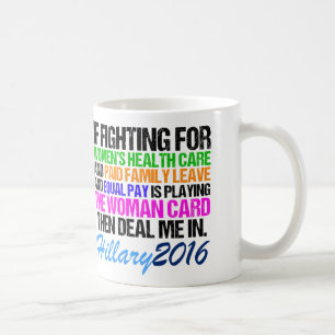 Caneca De Café Citações de Hillary do cartão da mulher pro