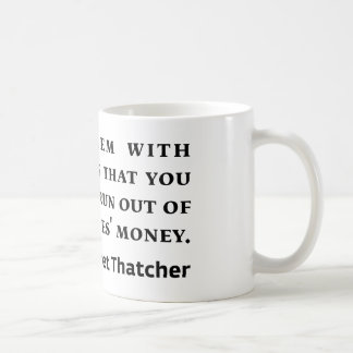 Caneca De Café Citações de Margaret Thatcher do socialismo