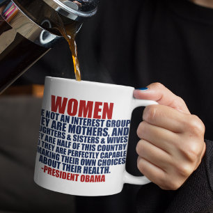Caneca De Café Citações de Obama dos direitos das mulheres
