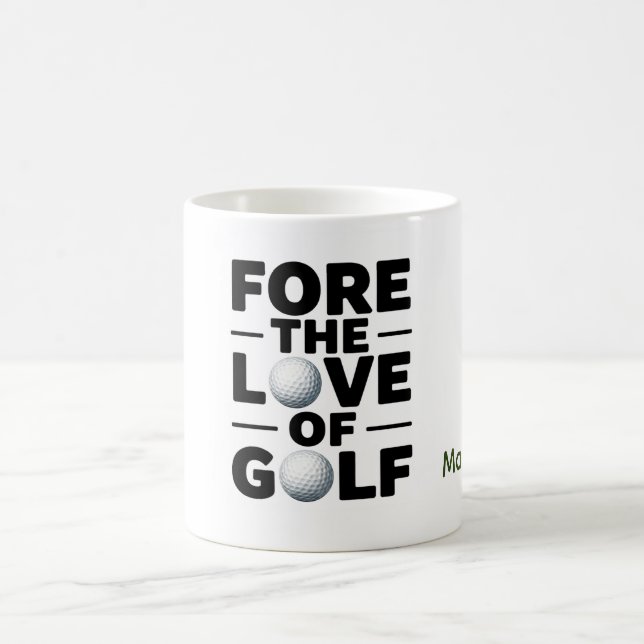 Caneca De Café Citações de texto de aposentadoria de golfe para g (Centro)