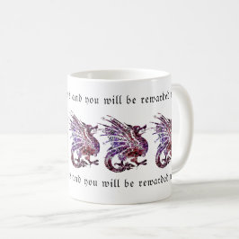 Caneca De Café Citações do Dragon Fear - Adotar Coragem e Força