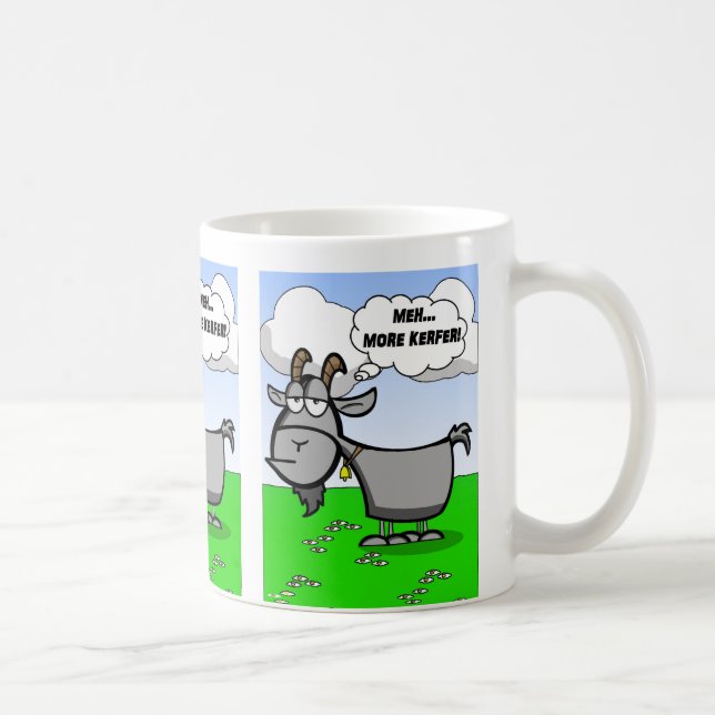 Caneca De Café Citações engraçadas da cabra dos desenhos animados (Direita)