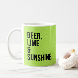 Caneca De Café Citações engraçadas da cerveja, do limão & da