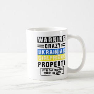 Caneca De Café Citações engraçadas da namorada ucraniana, ditos n