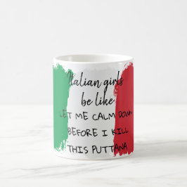 Caneca De Café Citações engraçadas das meninas italianas