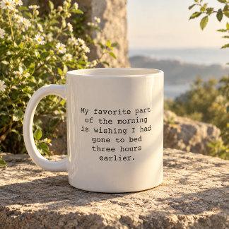 Caneca De Café Citações Engraçadas de Café da Manhã