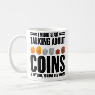 Caneca De Café Citações engraçadas de coleta de moedas Coletor de