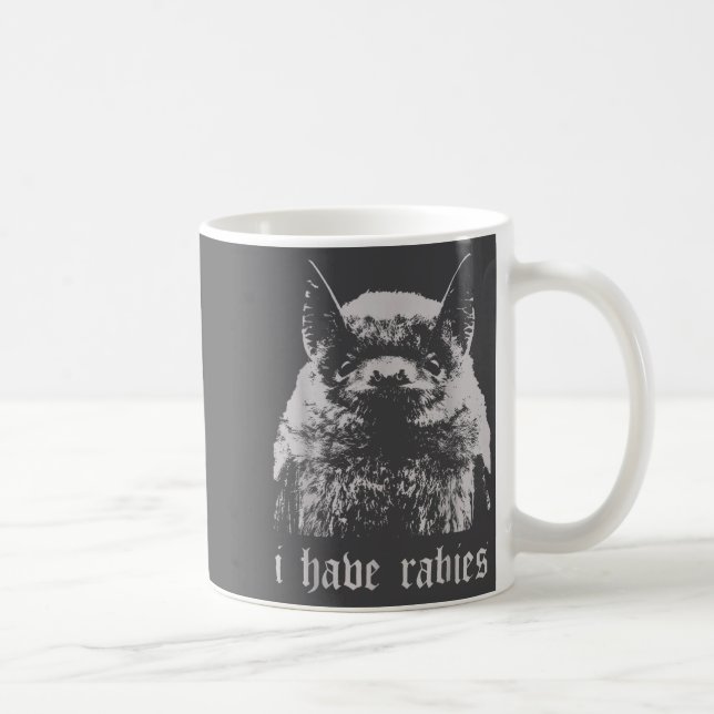 Caneca De Café Citações engraçadas de meme de morcego com raiva v (Direita)