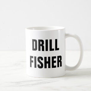 Caneca De Café Citações engraçadas de pesca no gelo de Drill Fish