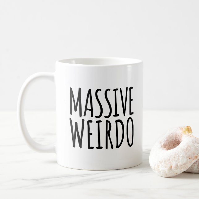Caneca De Café Citações engraçadas do esquisito maciço (Com Donut)
